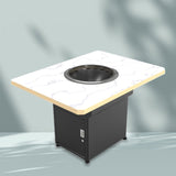 Smokeless dehumidifying and purifying hot pot table