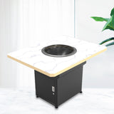 Smokeless dehumidifying and purifying hot pot table